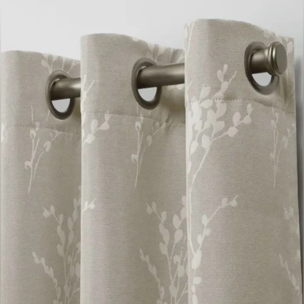 Nicole Miller Turion Grommet Top Curtain Panel Pair 52x96 - Picture 2 of 6
